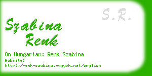 szabina renk business card